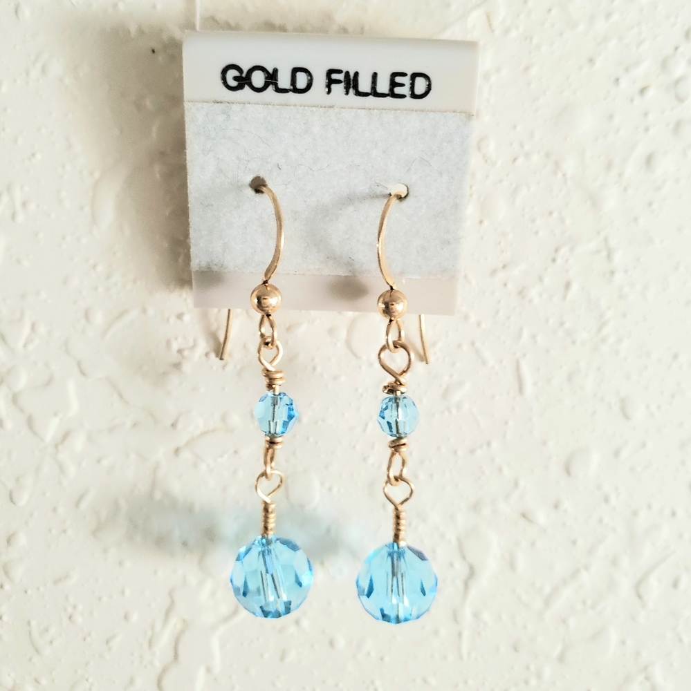 Handmade Swarovski 14KGF earrings